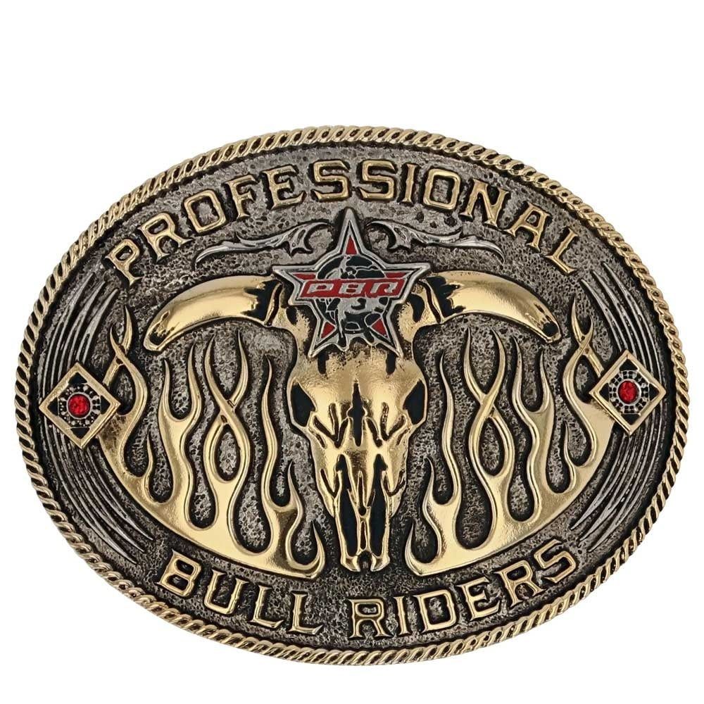 PBR941 ATTITUDE BUCKLES PBR OPEN FLAMES BUCKLE