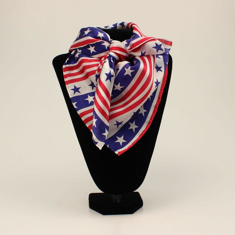 M &amp; F SILK WILD RAG- STARS &amp; STRIPES