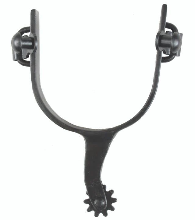 JACK'S BLACK STEEL SIDE ROWEL SPURS