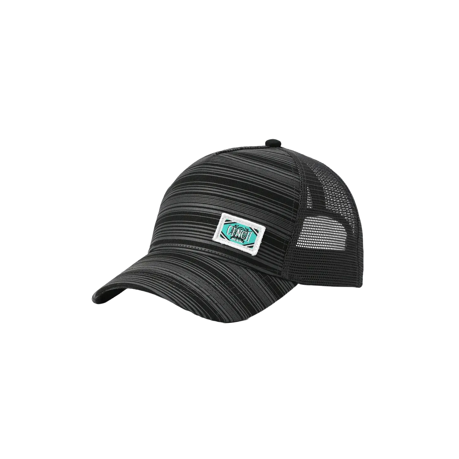 CINCH LADIES BLACK STRIPED TRUCK CAP (OSFA)