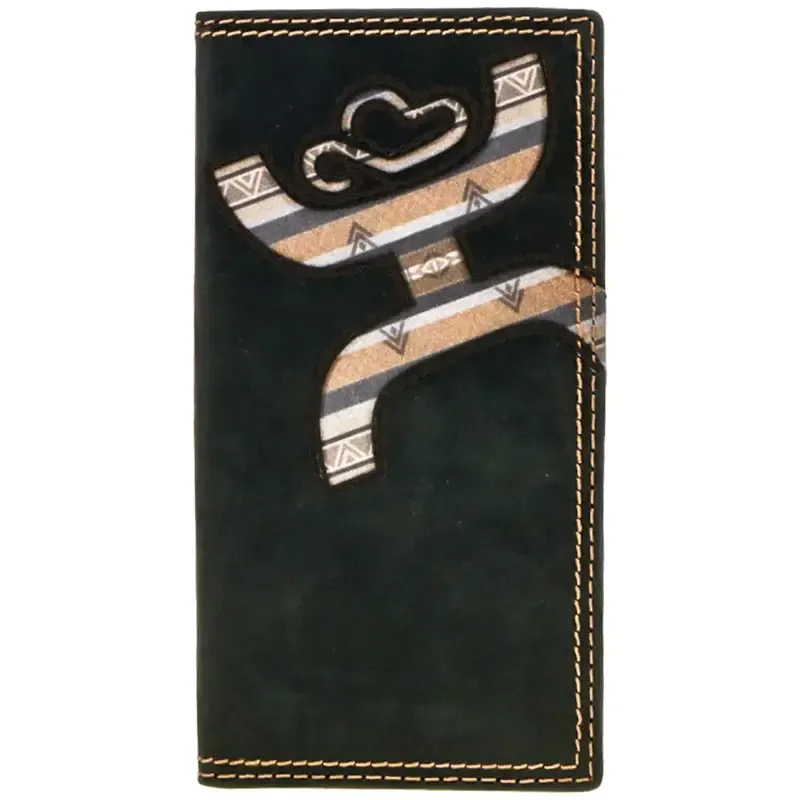 HW018-BK &quot;HOOEY ORIGINAL&quot; RODEO WALLET BLACK W/LAKOTA PRINT