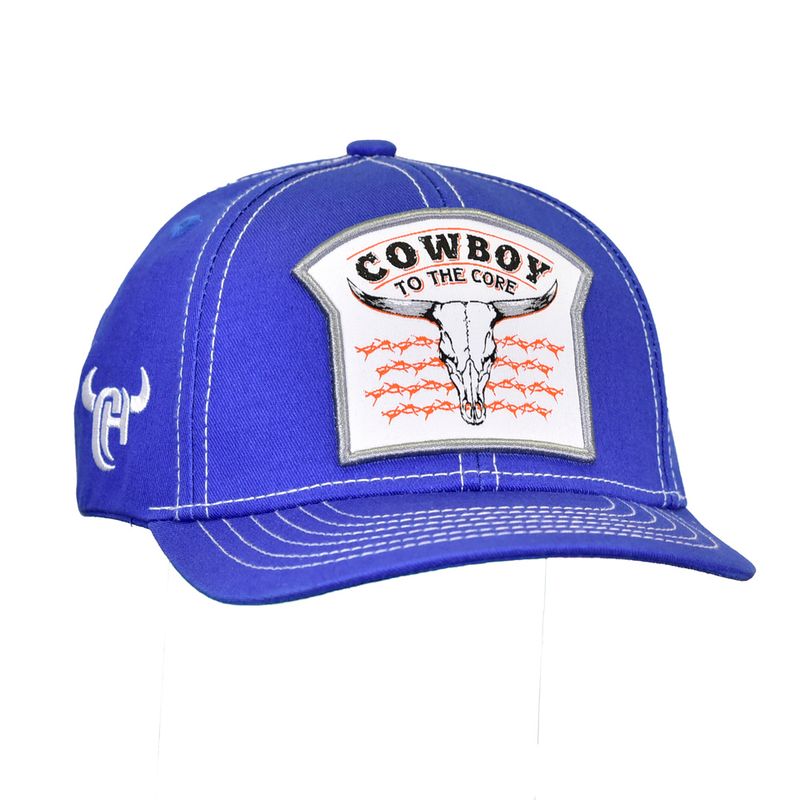 701585-407 COWBOY HARDWARE COWBOY TO THE CORE ROYAL BLUE CAP