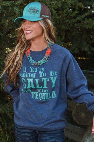 SALTY TEQUILA CREWNECK SWEATSHIRT