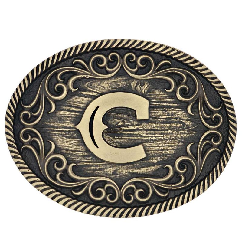 MONTANA SILVERSMITHS® OVAL INITIAL BUCKLE