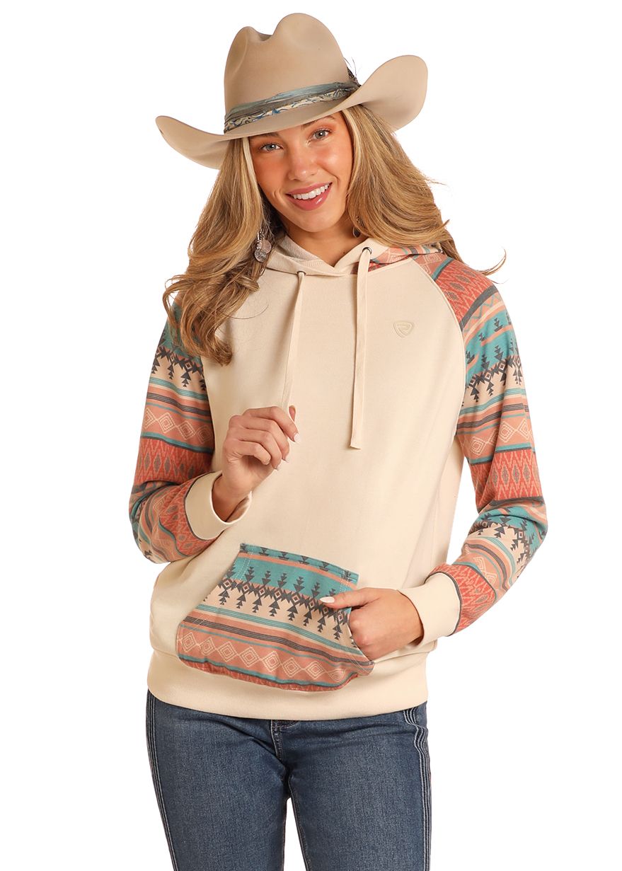 CONTRAST SLEEVES HOODIE