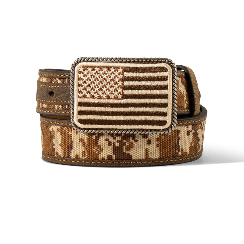 ARIAT FLAG BUCKLE CAMO BELT