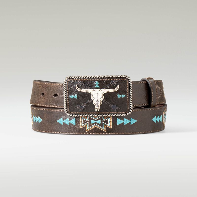 ARIAT COWSKULL ARROW BELT