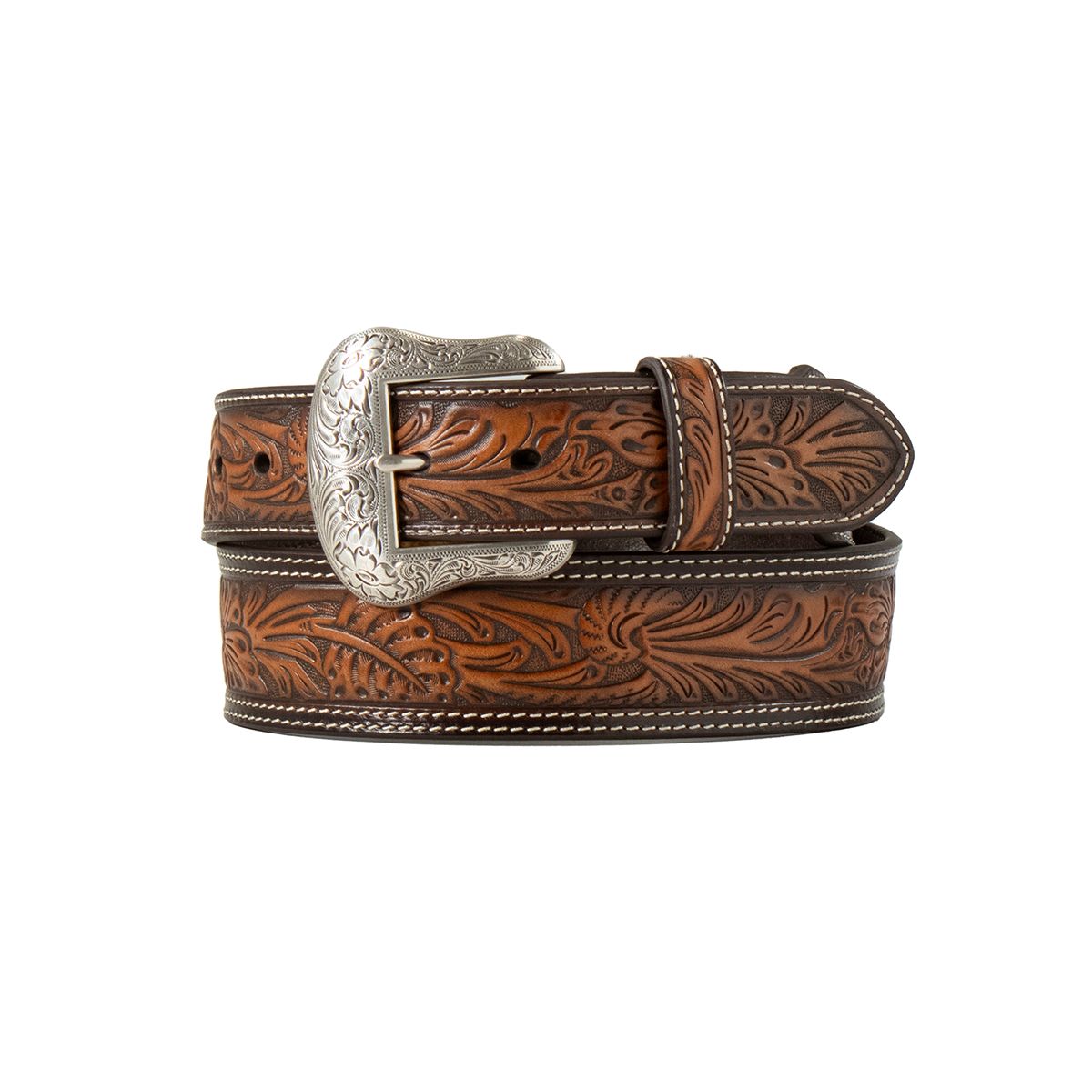 NOCONA EMBOSSED BASKET WEAVE BELT