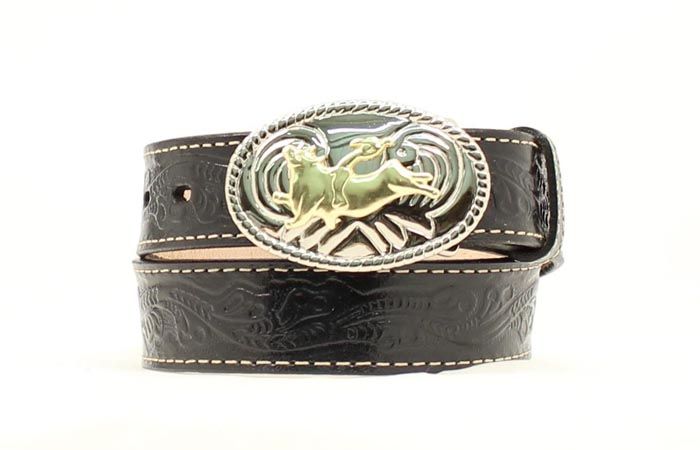 NOCONA FLORAL BUCKING BULL BUCKLE