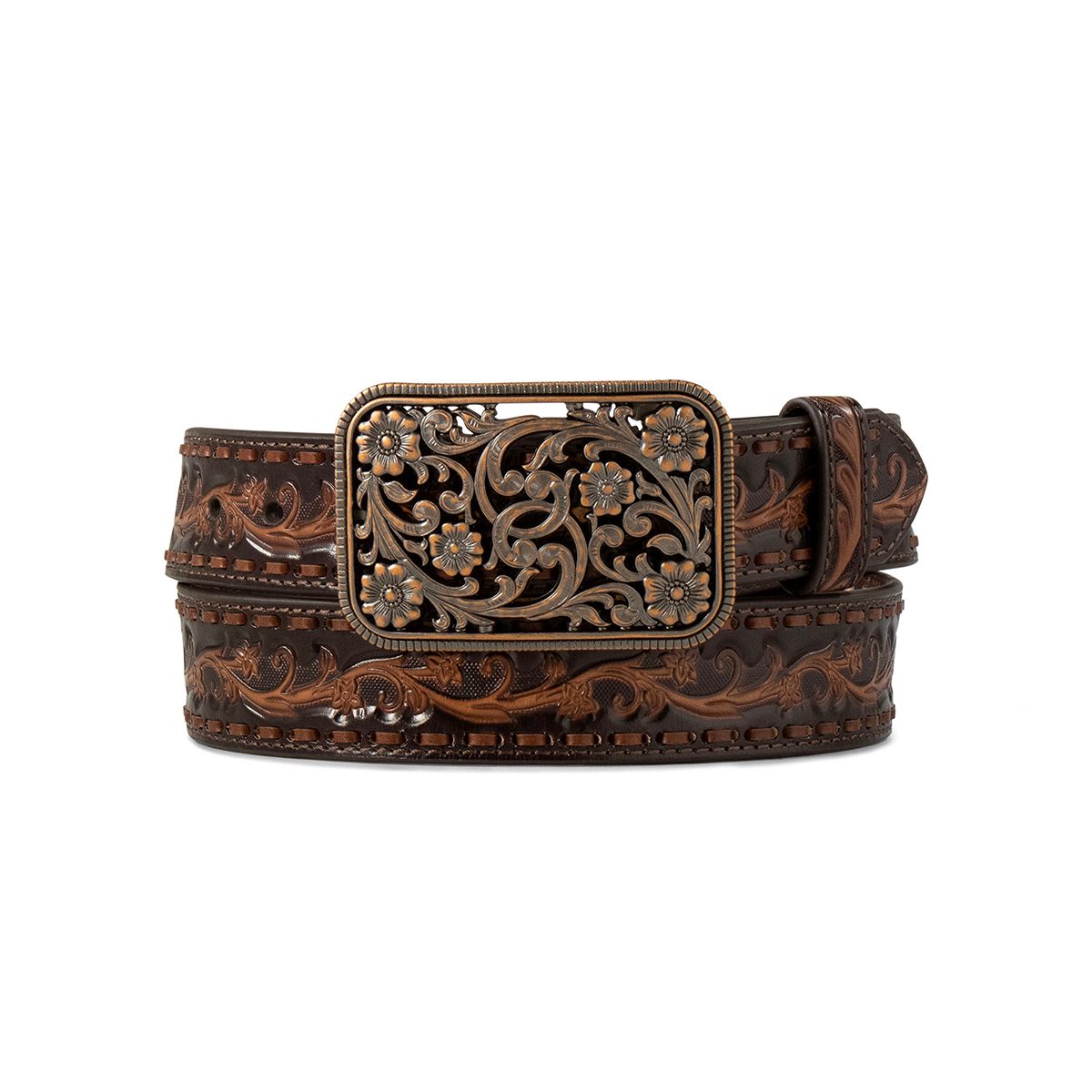 FLORAL EMBOSSED LACE BELT