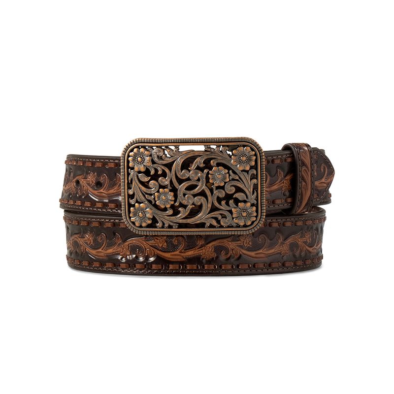 FLORAL EMBOSSED LACE BELT