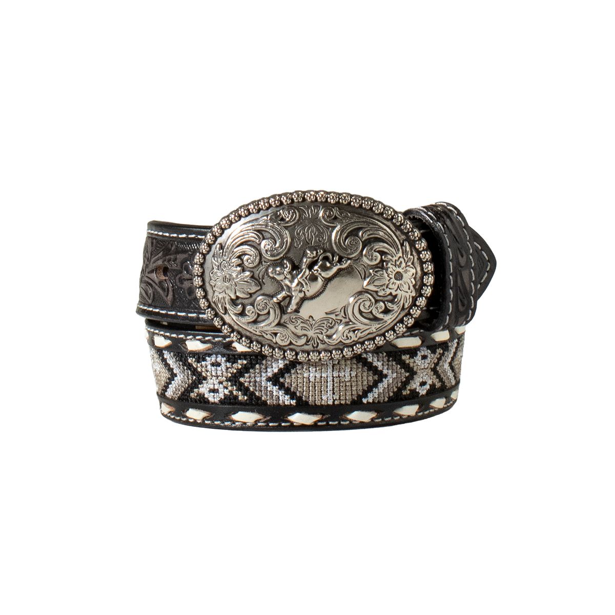 NOCONA EMBROIDERED INLAY BELT