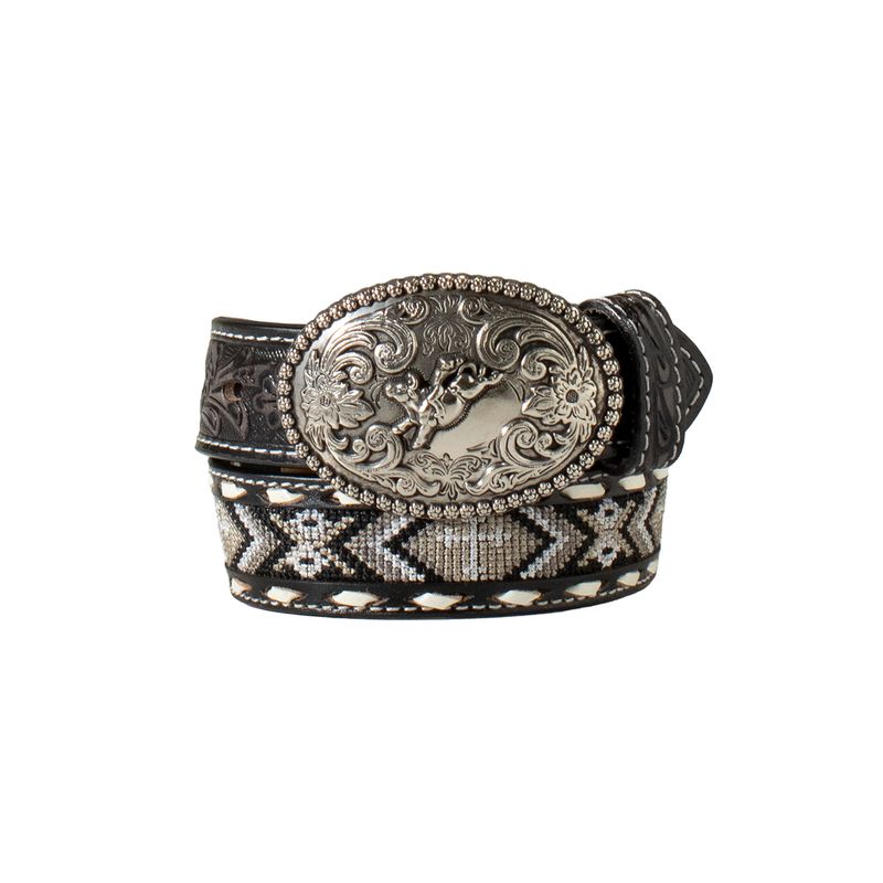 NOCONA EMBROIDERED INLAY BELT