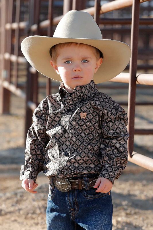 GEO PRINT WESTERN SHIRT