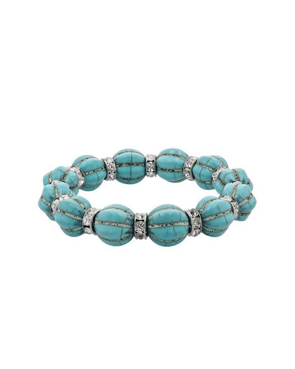 GLITTER &amp; EARTH BEADED BRACELET
