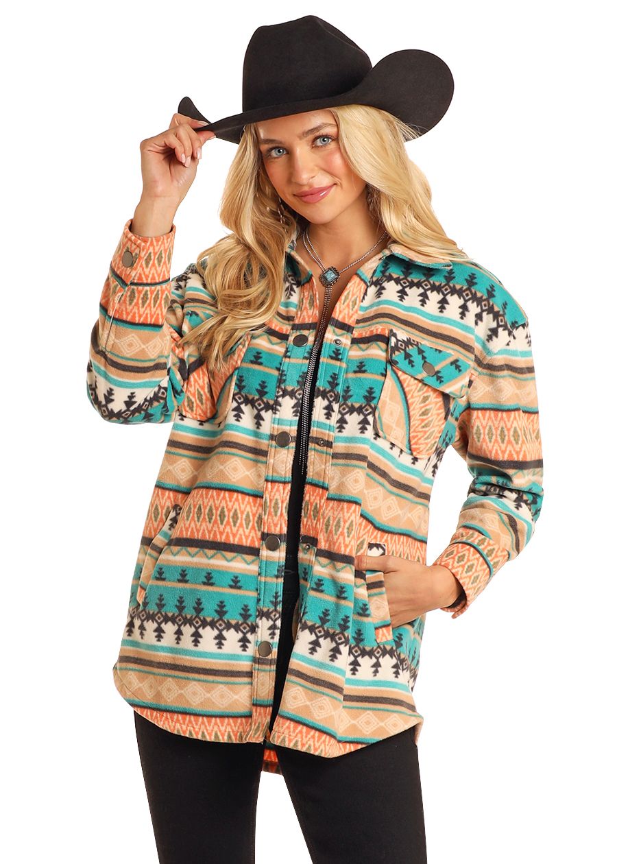 AZTEC FLEECE SHACKET
