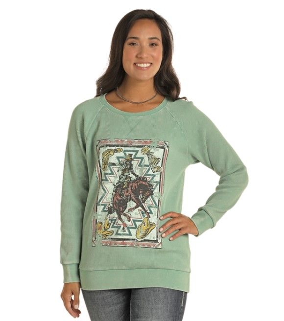 RIBBED GRAPHIC SWEATSHIRT