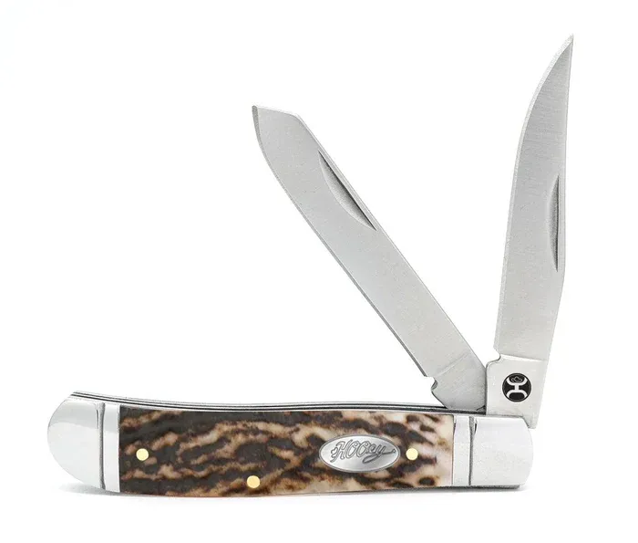 HOOEY KNIFE 3 1/2 STAG TRAPPER