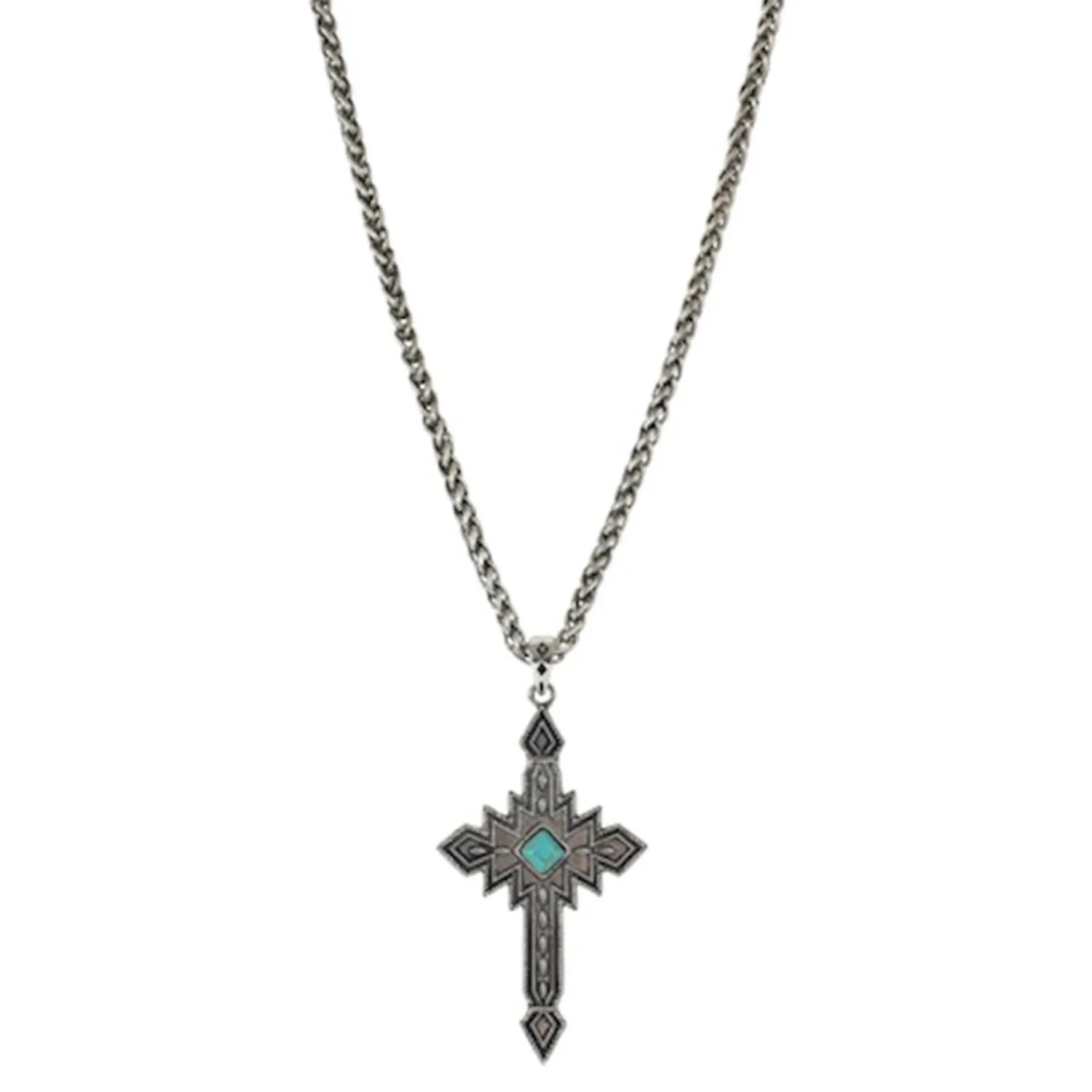 JUSTIN AZTEC CROSS NECKLACE