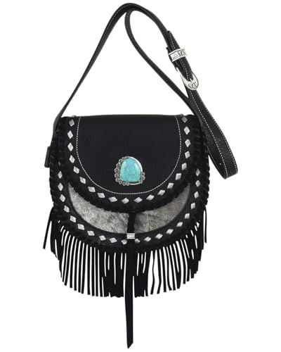 GENUINE HAIR ON SADDLE BAG