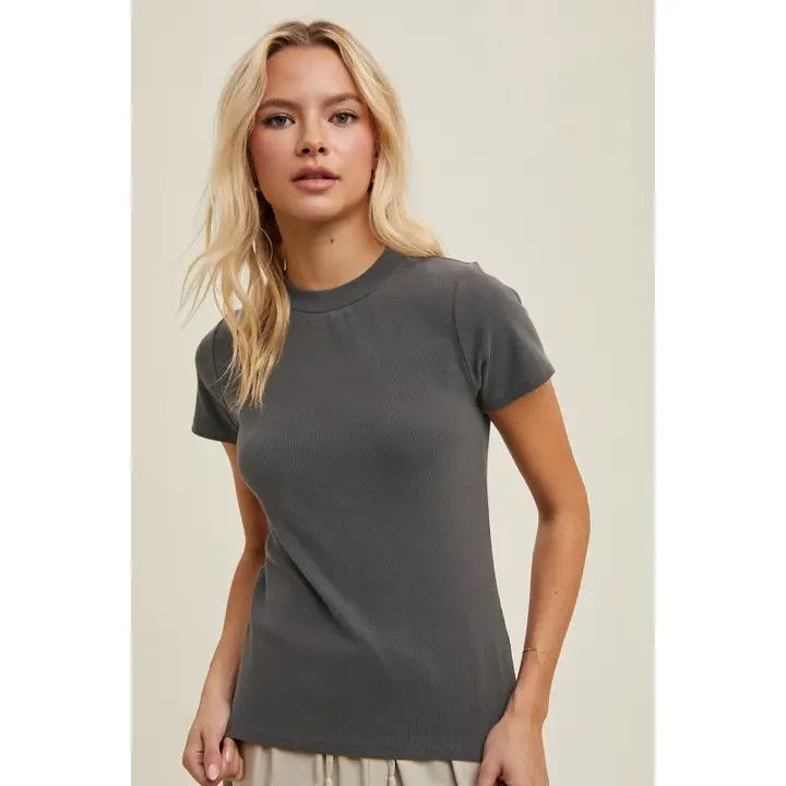 WISHLIST BASIC RIBBED KNIT TOP