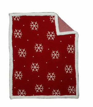 MYRA BAG SNOWING IN SANTA TOWN FUR EDGED THROW