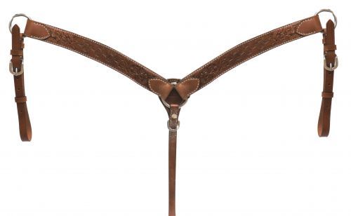 SHOWMAN PONY FLORAL TOOLED BREAST COLLAR
