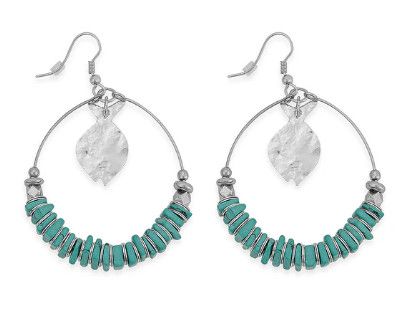 BANGLE MOON HOOP EARRINGS