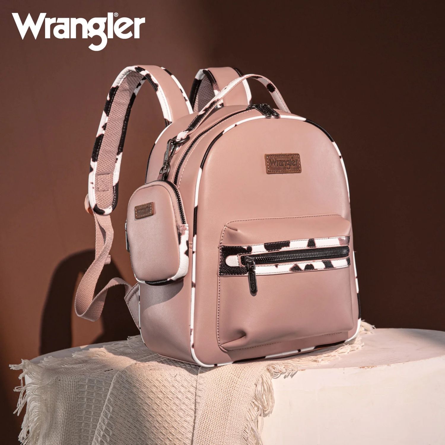 WRANGLER COW PRINT BACKPACK