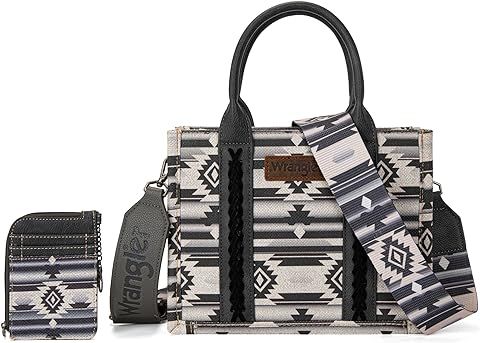 WRANGLER AZTEC TOTE/CROSSBODY W/CARD CASE