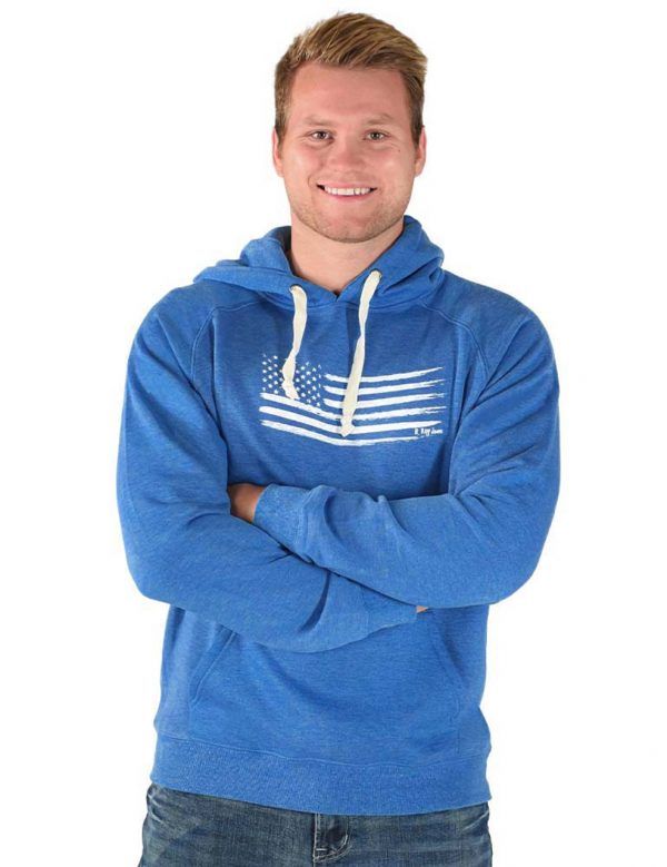 B TUFF FLAG PRINT UNISEX HOODIE