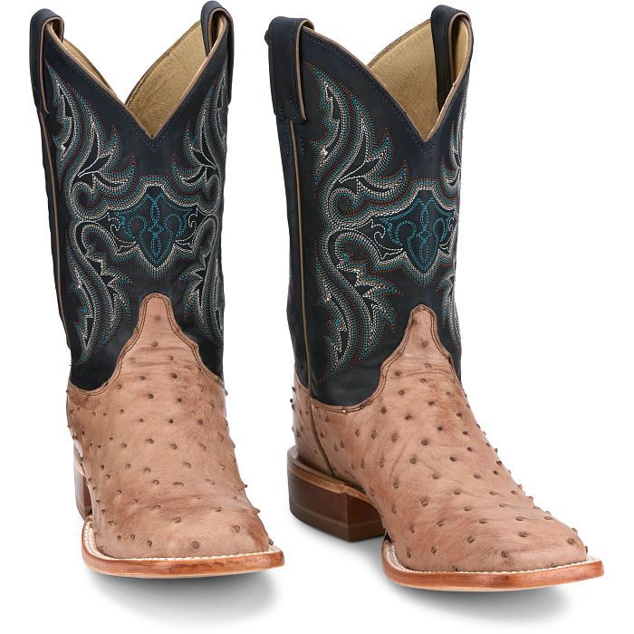 JUSTIN MOSELEY 11&quot; FULL QUILL OSTRICH BOOT