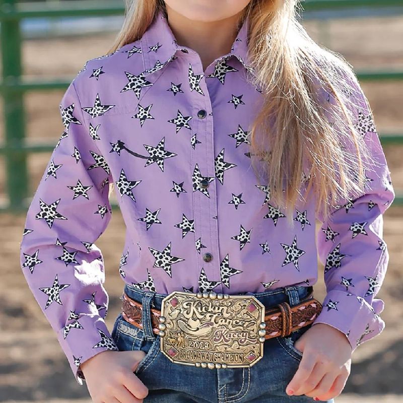 CRUEL GIRL STAR PRINT WESTERN SHIRT