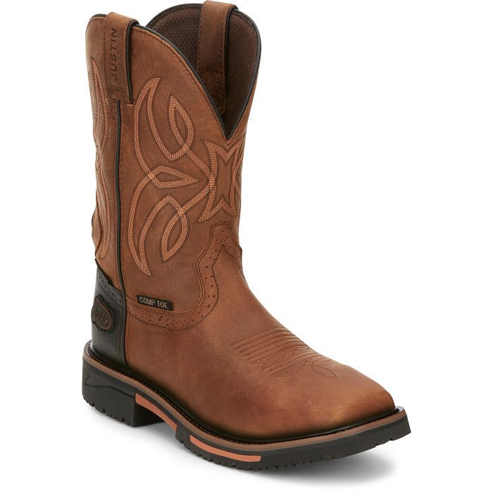 JUSTIN DALLEN 11" H20 NANO COMP TOE WORK BOOT