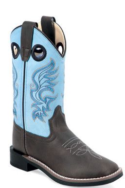 OLD WEST BROAD SQUARE TOE WESTERN BOOT