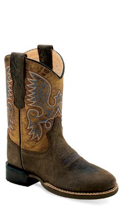 OLD WEST BROAD ROUND TOE WESTERN BOOT