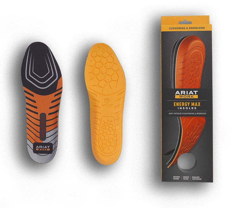 ARIAT MEN&#39;S ENERGY MAX WORK ROUND TOE INSOLES