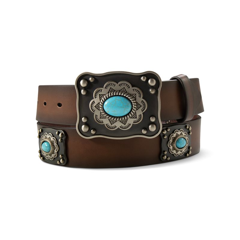 ARIAT BURNISHED TURQUOISE CONCHO BELT