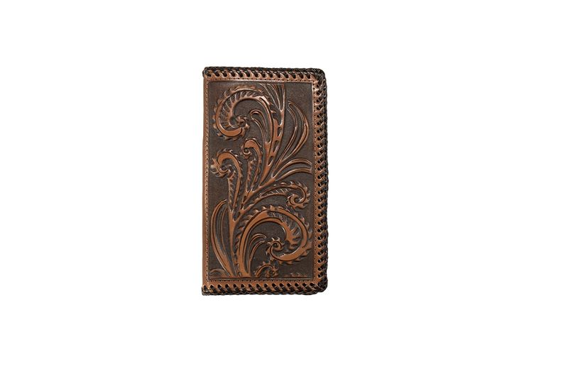 3D SCROLL EMBOSSED RODEO WALLET