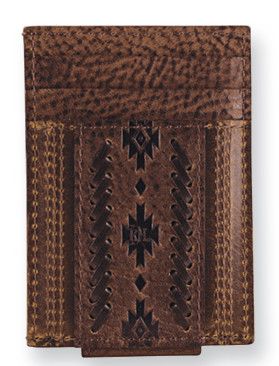 RED DIRT HAT CO. EMBOSSED WITH WHIP STITCH CARD CASE WITH MAGNET