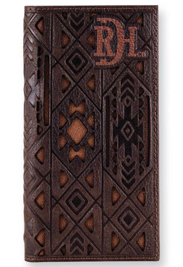 RED DIRT CO. TAN AZTEC INLAY RODEO WALLET