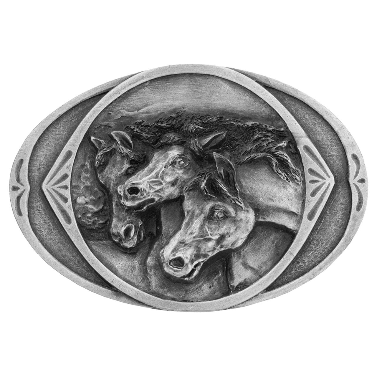 HORSEHEADS BELT BUCKLE