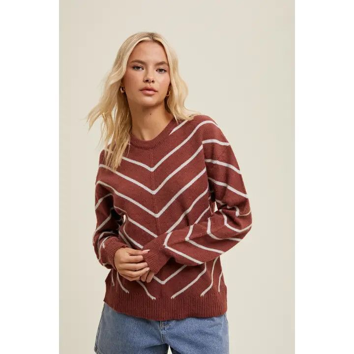 CHEVRON KNIT SWEATER