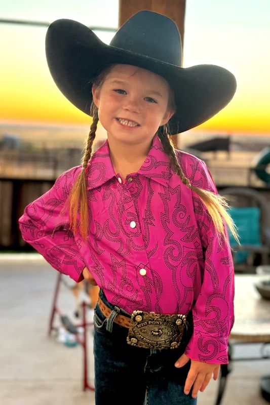 MINI BOOT SCOOTIN BUTTON UP