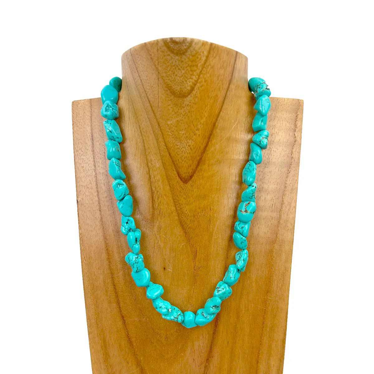 TURQUOISE NUGGET STONE NECKLACE