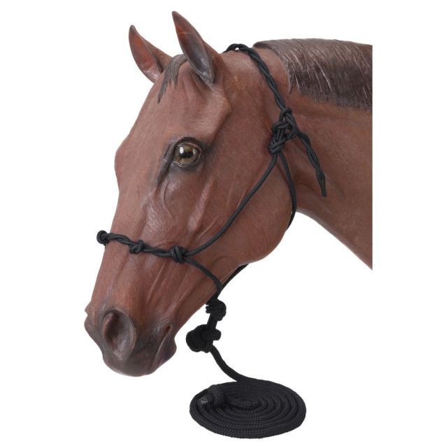 TOUGH 1 KNOTTED ROPE HALTER WITH LEAD