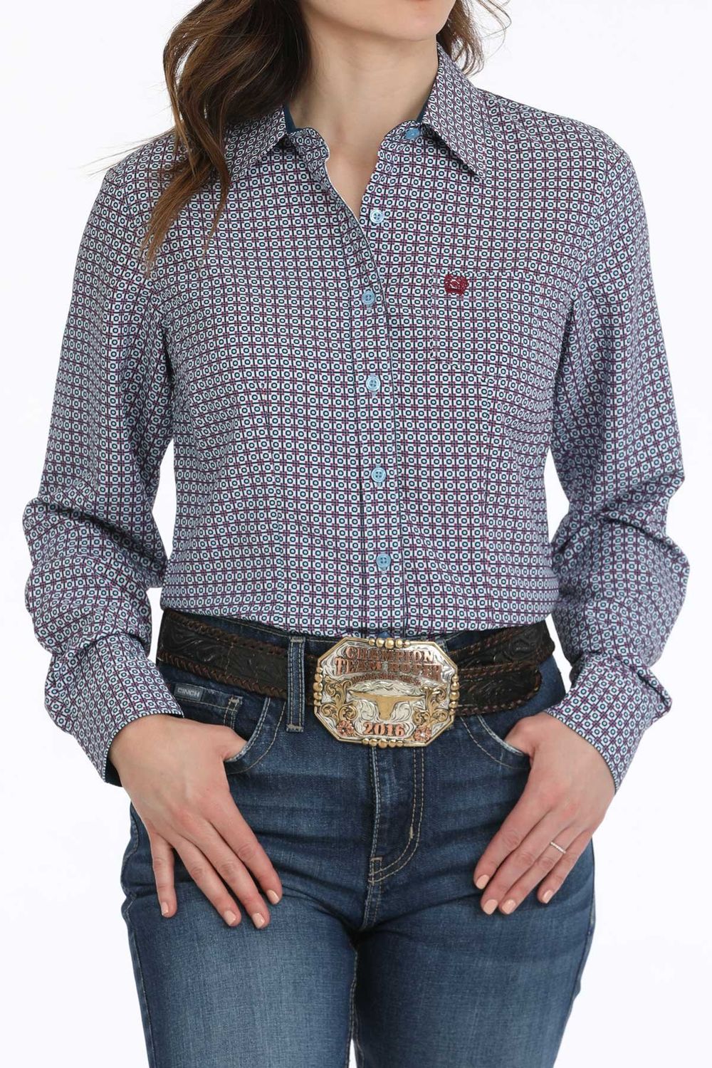CINCH GEOMETRIC BUTTON DOWN WESTERN SHIRT