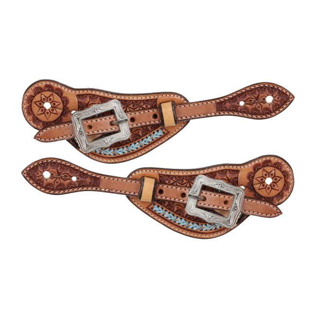 SHOWMAN LADIES COW LEATHER SIERRA SKY SPUR STRAP