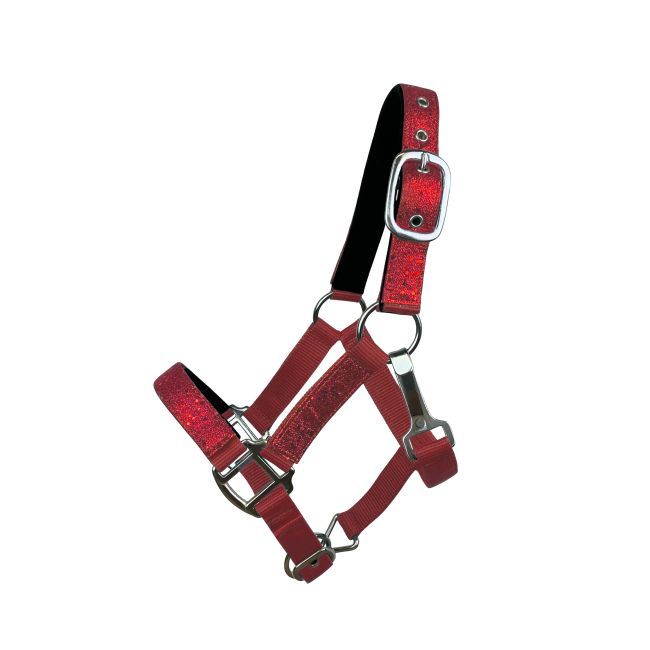 SHOWMAN PONY NYLON GLITTER HALTER