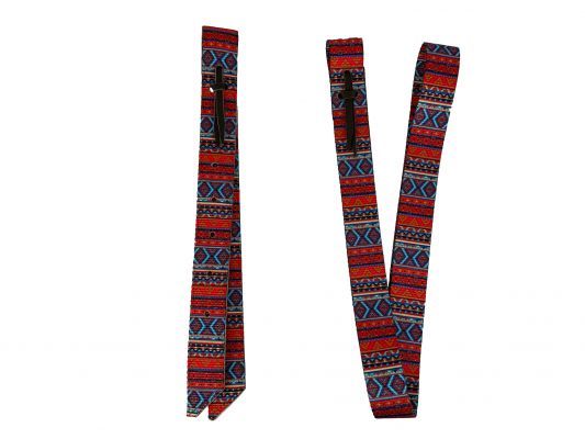 RED AZTEC NYLON TIE STRAP AND OFF BILLET SET